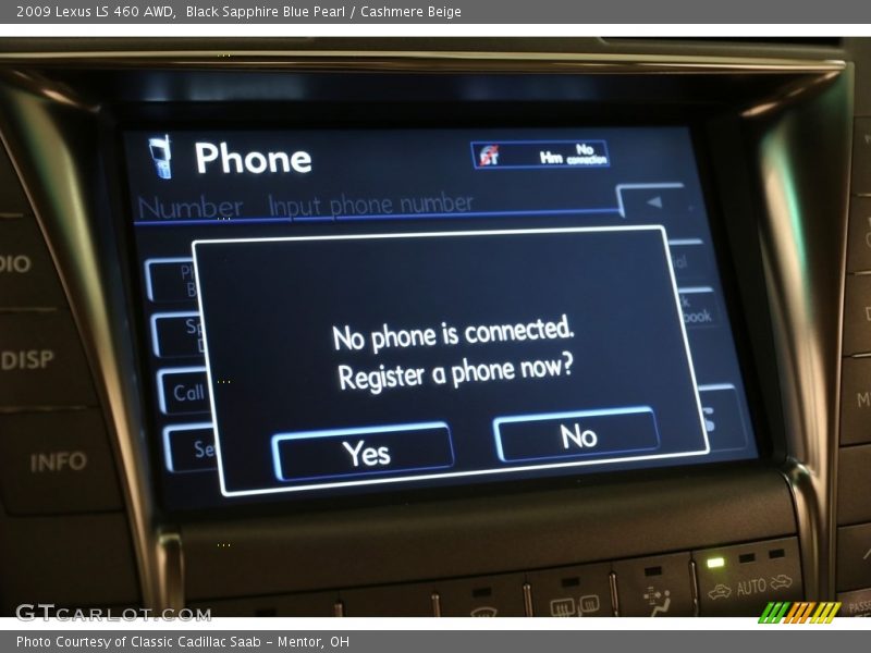 Black Sapphire Blue Pearl / Cashmere Beige 2009 Lexus LS 460 AWD