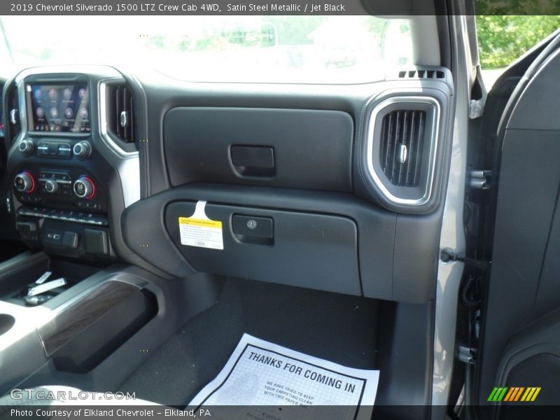 Satin Steel Metallic / Jet Black 2019 Chevrolet Silverado 1500 LTZ Crew Cab 4WD