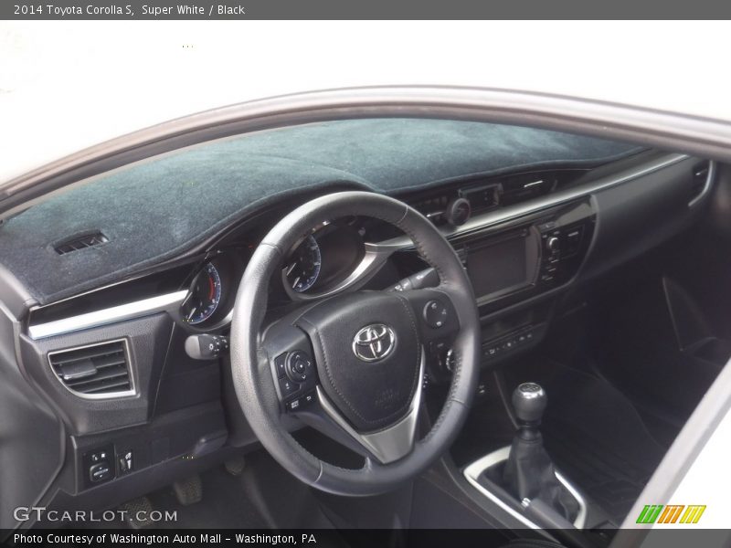 Super White / Black 2014 Toyota Corolla S