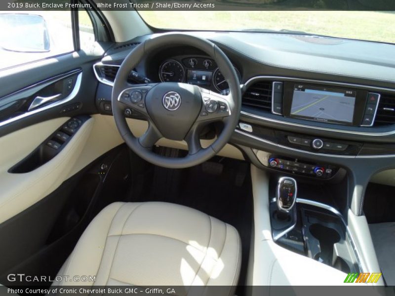 White Frost Tricoat / Shale/Ebony Accents 2019 Buick Enclave Premium