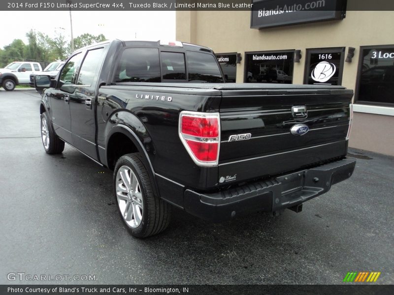 Tuxedo Black / Limited Marina Blue Leather 2014 Ford F150 Limited SuperCrew 4x4