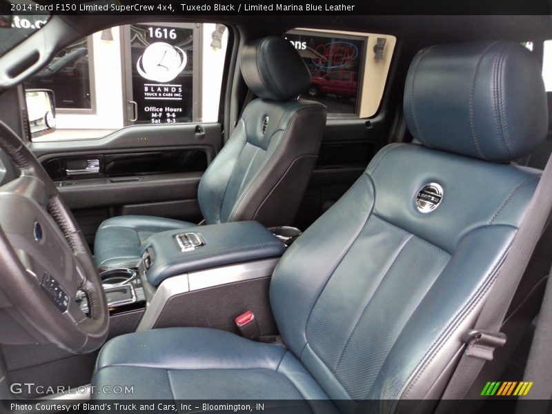 Tuxedo Black / Limited Marina Blue Leather 2014 Ford F150 Limited SuperCrew 4x4