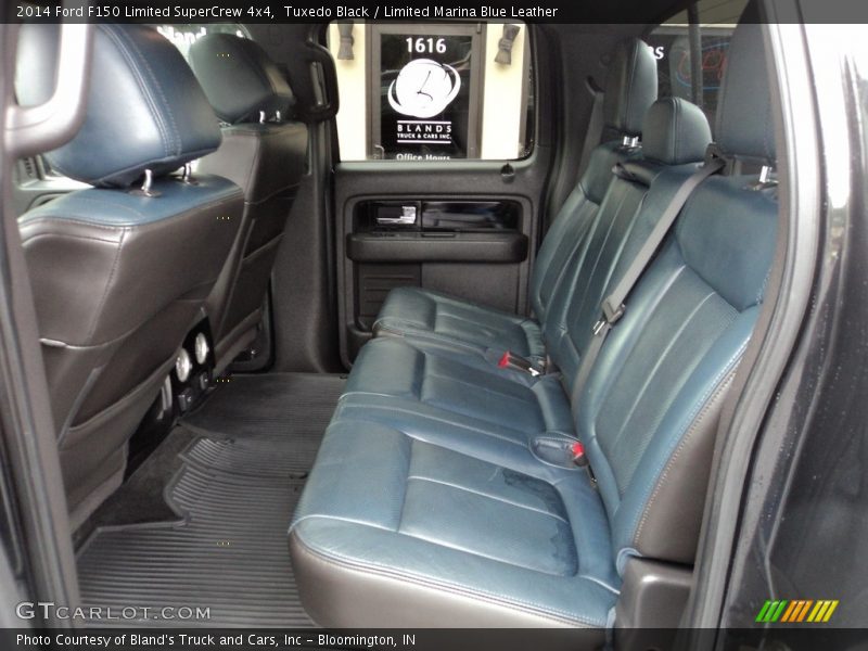 Tuxedo Black / Limited Marina Blue Leather 2014 Ford F150 Limited SuperCrew 4x4