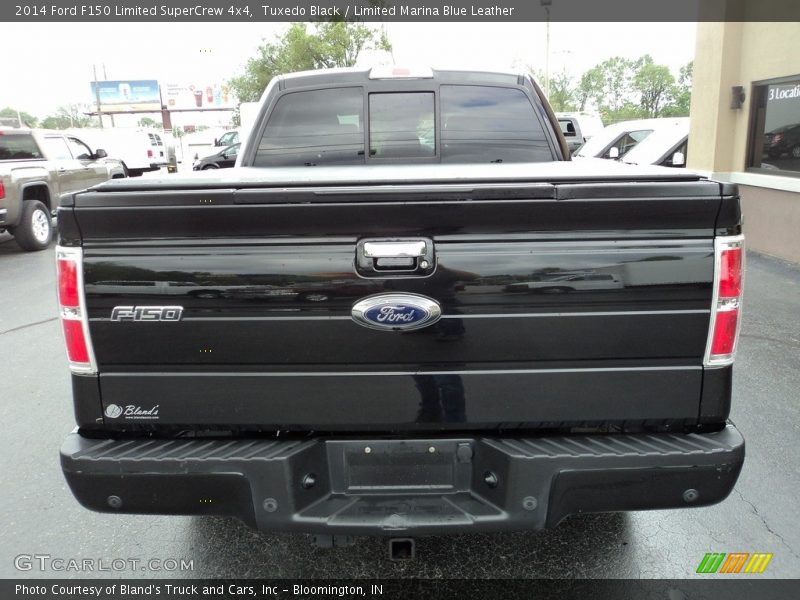 Tuxedo Black / Limited Marina Blue Leather 2014 Ford F150 Limited SuperCrew 4x4