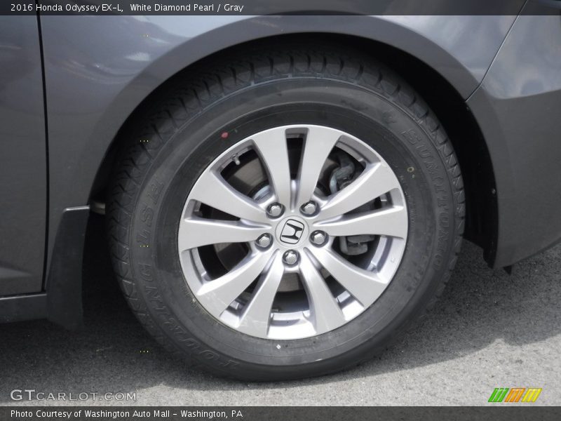 White Diamond Pearl / Gray 2016 Honda Odyssey EX-L