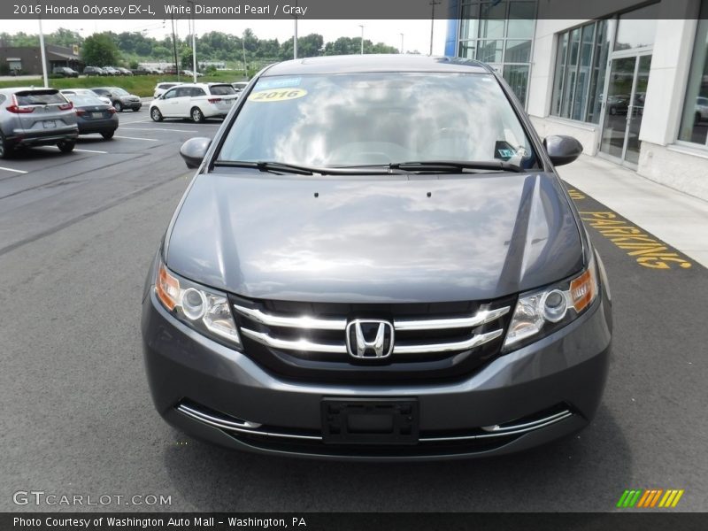 White Diamond Pearl / Gray 2016 Honda Odyssey EX-L
