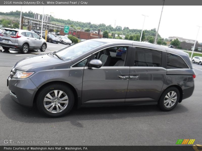 White Diamond Pearl / Gray 2016 Honda Odyssey EX-L
