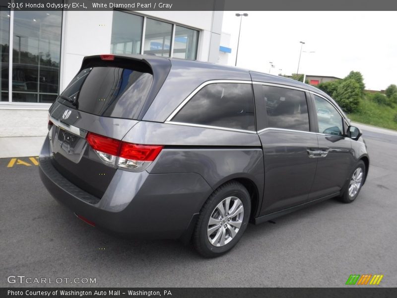 White Diamond Pearl / Gray 2016 Honda Odyssey EX-L