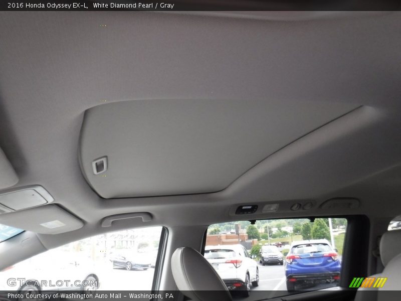 White Diamond Pearl / Gray 2016 Honda Odyssey EX-L
