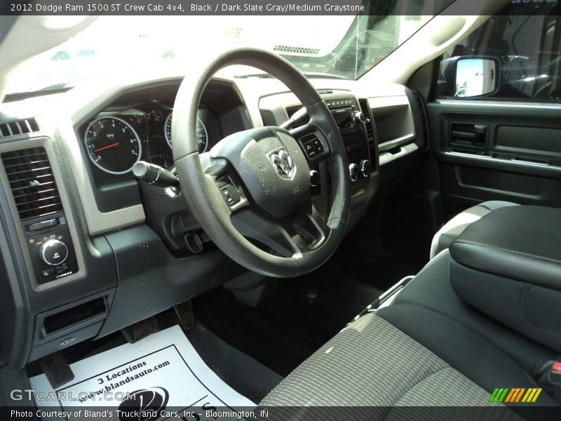 Black / Dark Slate Gray/Medium Graystone 2012 Dodge Ram 1500 ST Crew Cab 4x4