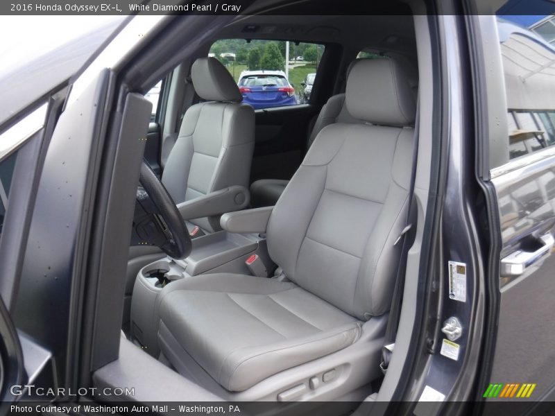 White Diamond Pearl / Gray 2016 Honda Odyssey EX-L