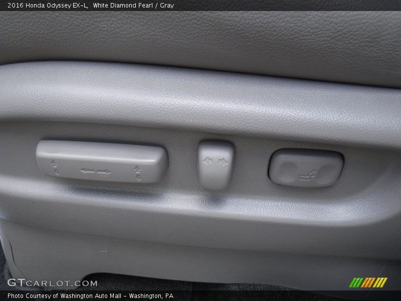 White Diamond Pearl / Gray 2016 Honda Odyssey EX-L