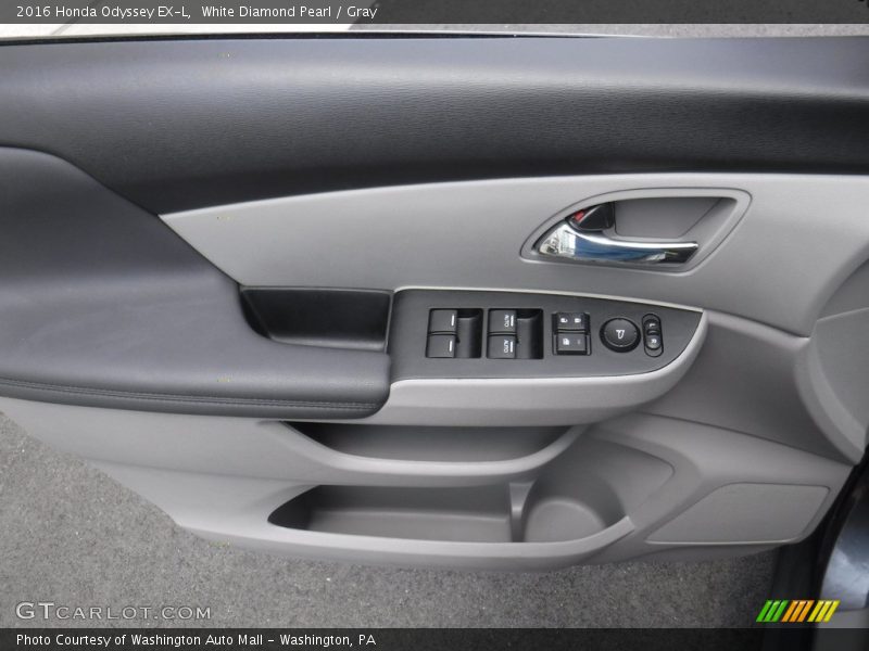 White Diamond Pearl / Gray 2016 Honda Odyssey EX-L