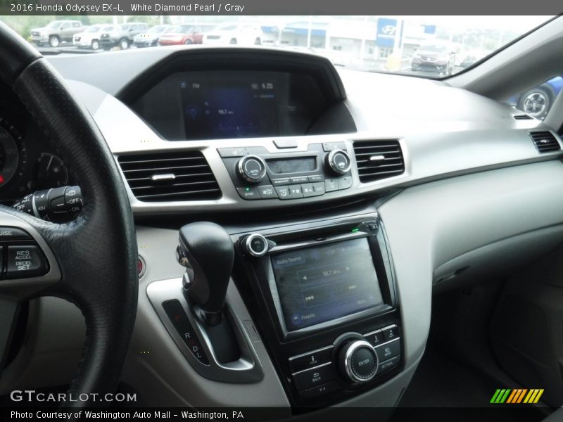 White Diamond Pearl / Gray 2016 Honda Odyssey EX-L