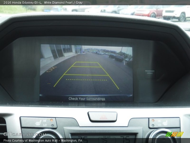 White Diamond Pearl / Gray 2016 Honda Odyssey EX-L