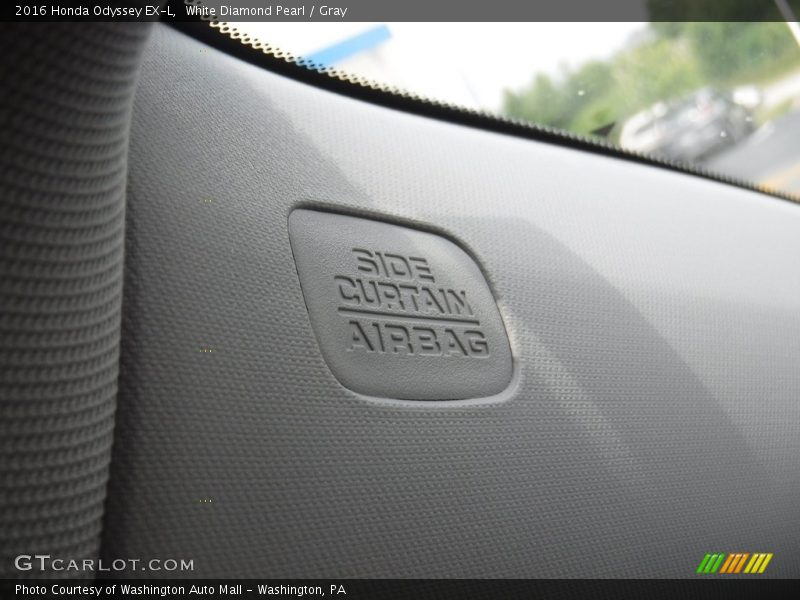 White Diamond Pearl / Gray 2016 Honda Odyssey EX-L