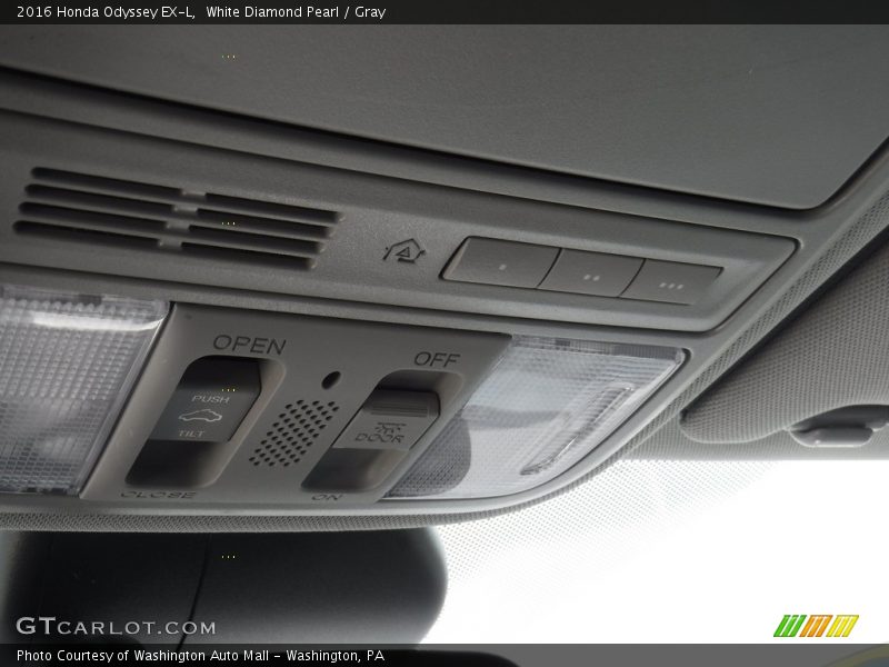 White Diamond Pearl / Gray 2016 Honda Odyssey EX-L