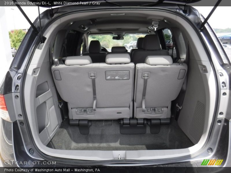 White Diamond Pearl / Gray 2016 Honda Odyssey EX-L