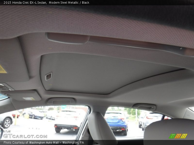 Modern Steel Metallic / Black 2015 Honda Civic EX-L Sedan