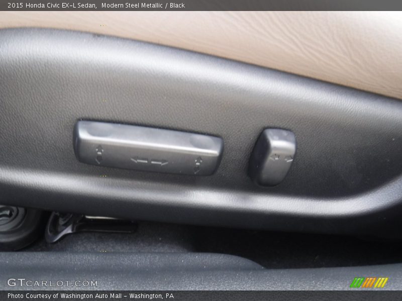 Modern Steel Metallic / Black 2015 Honda Civic EX-L Sedan