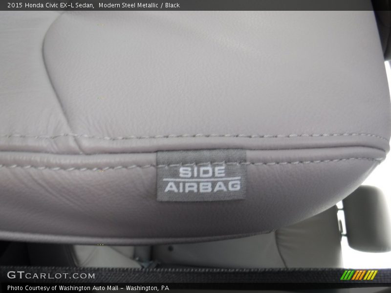 Modern Steel Metallic / Black 2015 Honda Civic EX-L Sedan