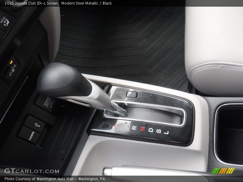 Modern Steel Metallic / Black 2015 Honda Civic EX-L Sedan