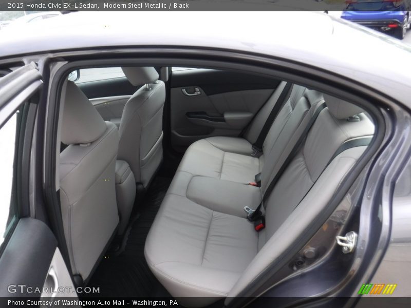 Modern Steel Metallic / Black 2015 Honda Civic EX-L Sedan