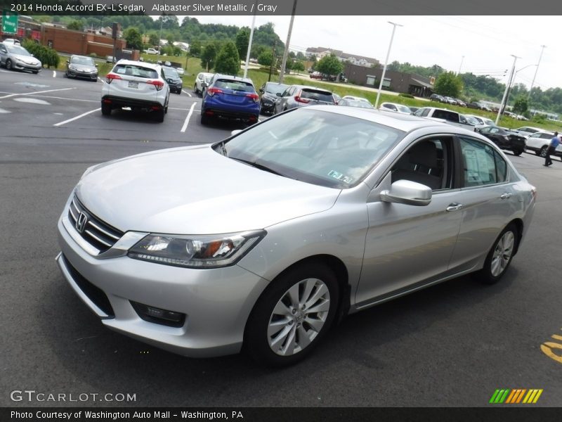 Alabaster Silver Metallic / Gray 2014 Honda Accord EX-L Sedan