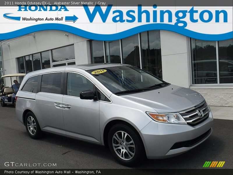 Alabaster Silver Metallic / Gray 2011 Honda Odyssey EX-L