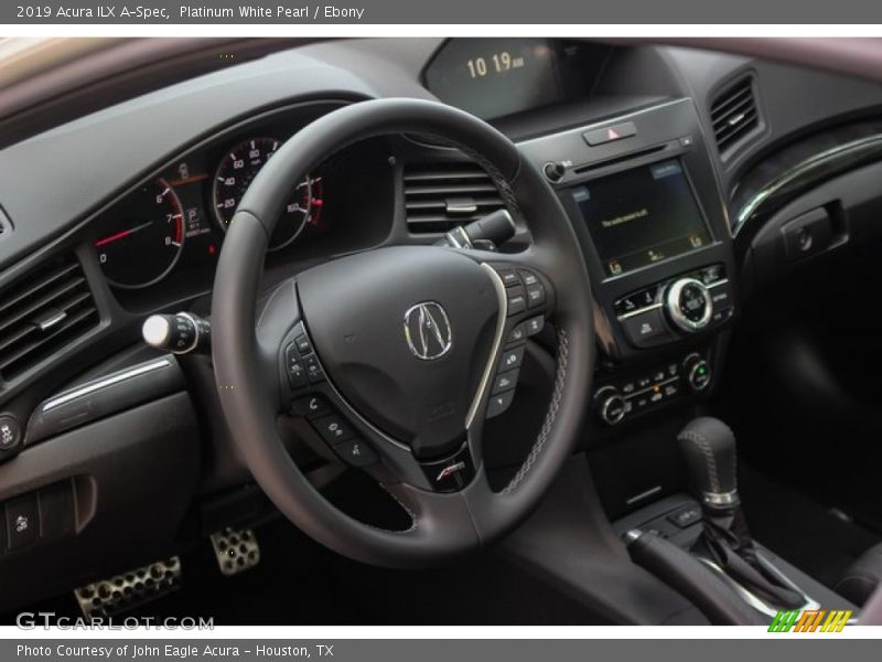 Platinum White Pearl / Ebony 2019 Acura ILX A-Spec