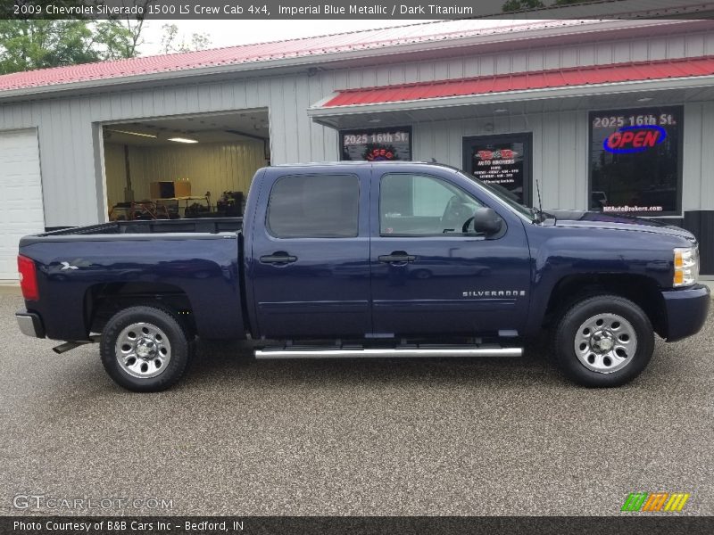 Imperial Blue Metallic / Dark Titanium 2009 Chevrolet Silverado 1500 LS Crew Cab 4x4