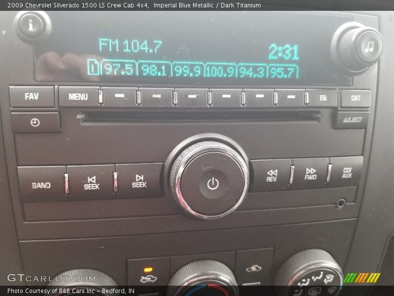 Imperial Blue Metallic / Dark Titanium 2009 Chevrolet Silverado 1500 LS Crew Cab 4x4