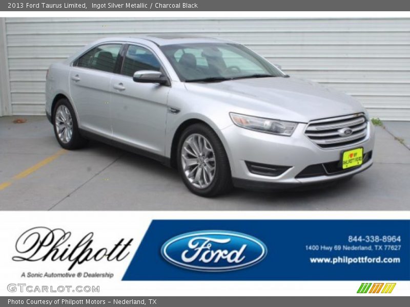 Ingot Silver Metallic / Charcoal Black 2013 Ford Taurus Limited