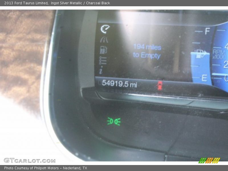 Ingot Silver Metallic / Charcoal Black 2013 Ford Taurus Limited