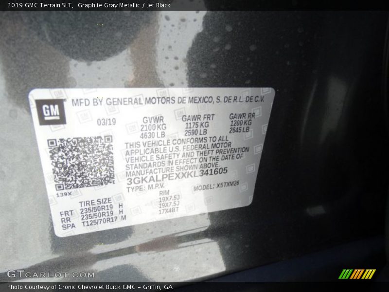 Graphite Gray Metallic / Jet Black 2019 GMC Terrain SLT