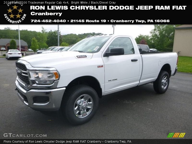 Bright White / Black/Diesel Gray 2019 Ram 2500 Tradesman Regular Cab 4x4