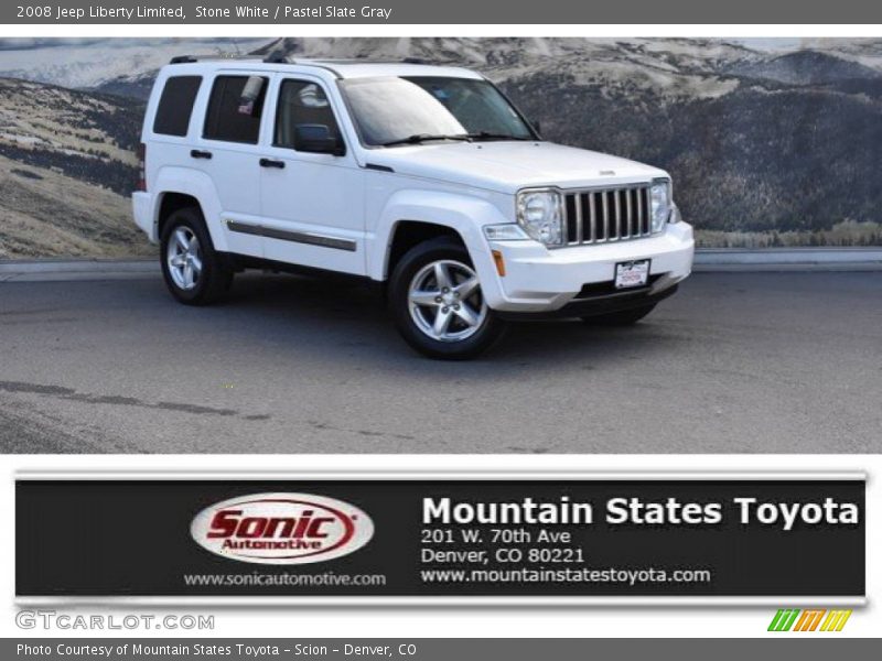 Stone White / Pastel Slate Gray 2008 Jeep Liberty Limited