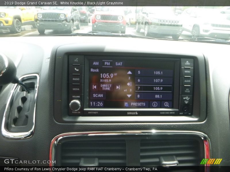 White Knuckle / Black/Light Graystone 2019 Dodge Grand Caravan SE