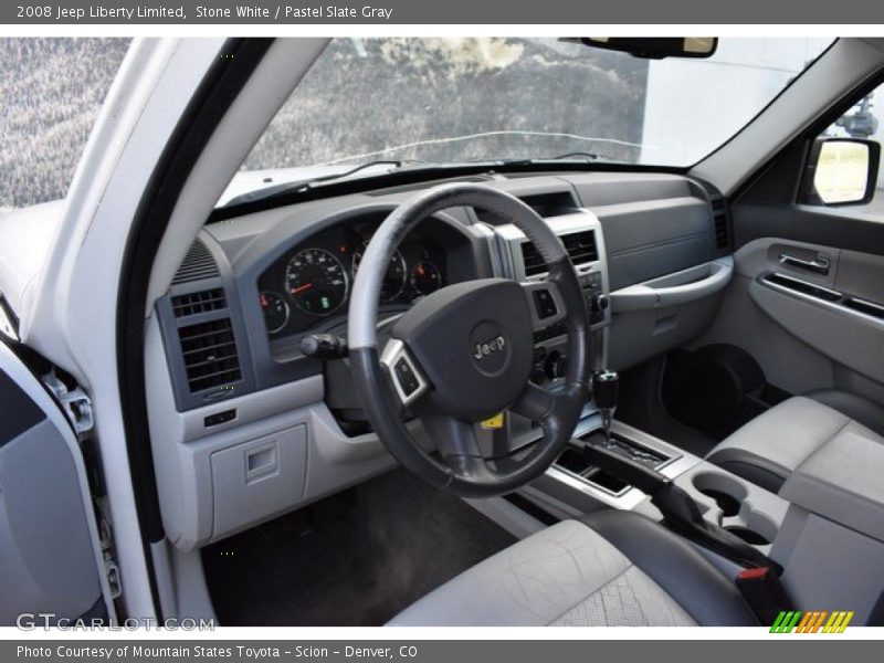 Stone White / Pastel Slate Gray 2008 Jeep Liberty Limited
