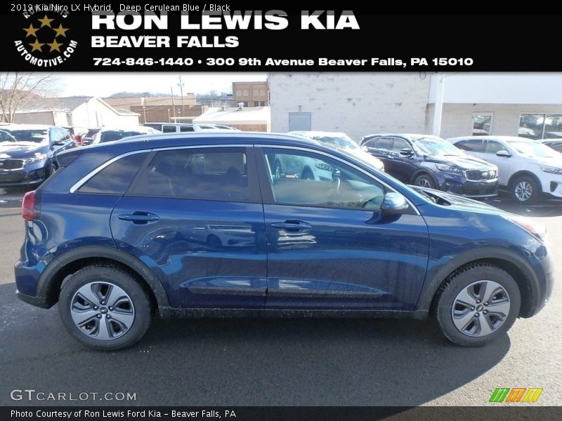 Deep Cerulean Blue / Black 2019 Kia Niro LX Hybrid
