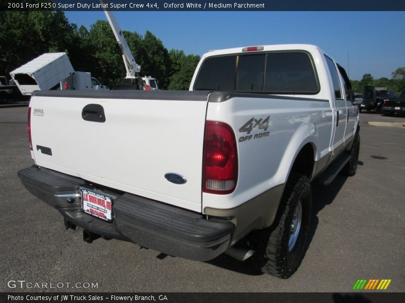 Oxford White / Medium Parchment 2001 Ford F250 Super Duty Lariat Super Crew 4x4