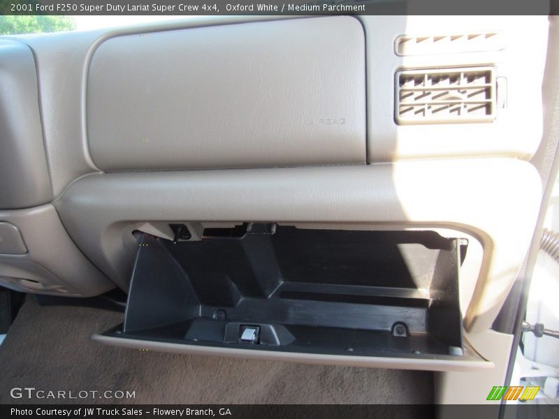 Oxford White / Medium Parchment 2001 Ford F250 Super Duty Lariat Super Crew 4x4