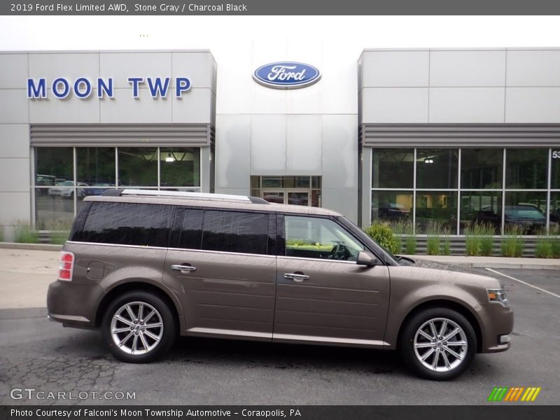 Stone Gray / Charcoal Black 2019 Ford Flex Limited AWD