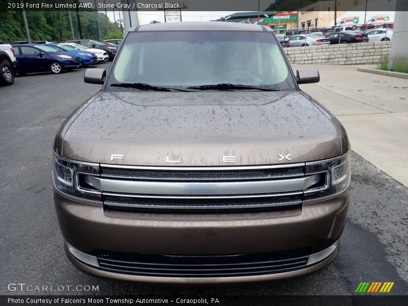 Stone Gray / Charcoal Black 2019 Ford Flex Limited AWD