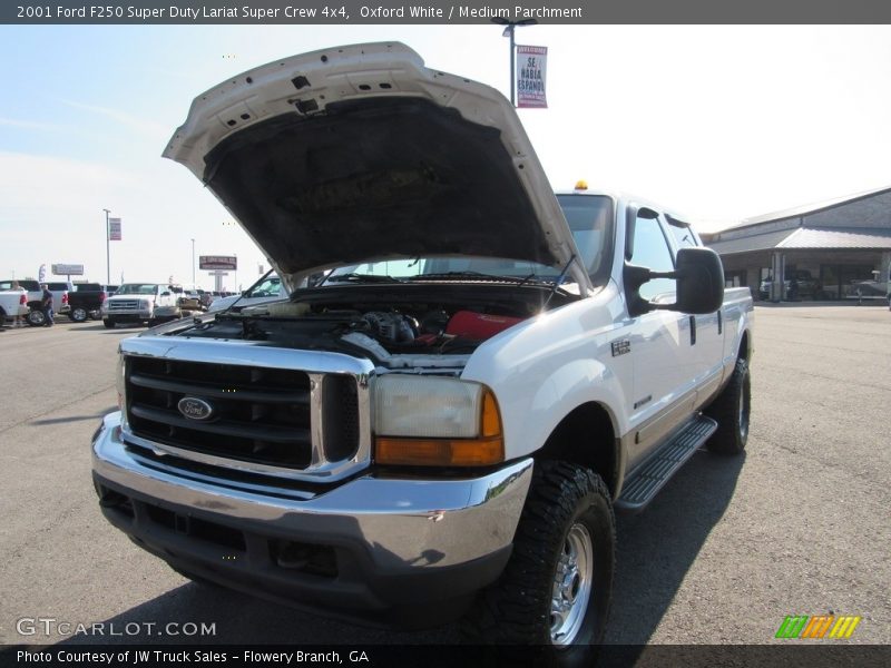 Oxford White / Medium Parchment 2001 Ford F250 Super Duty Lariat Super Crew 4x4