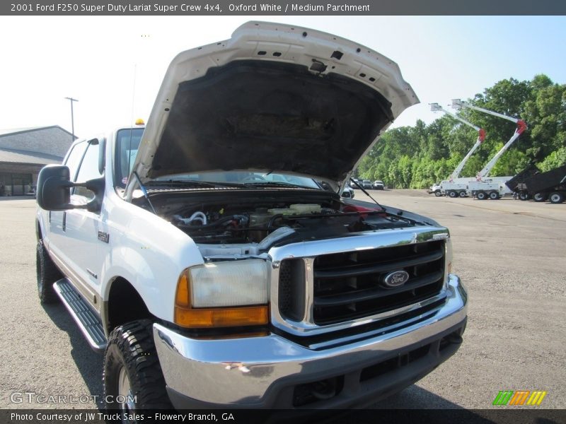 Oxford White / Medium Parchment 2001 Ford F250 Super Duty Lariat Super Crew 4x4