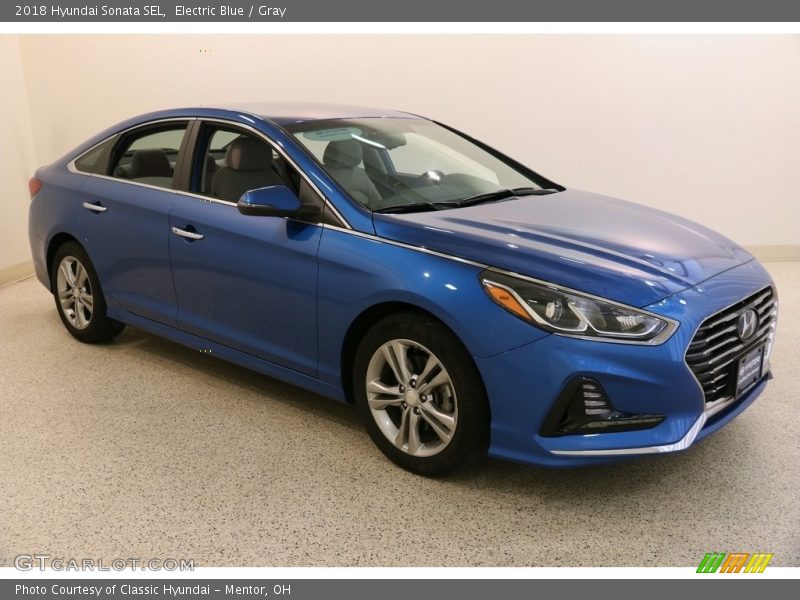 Electric Blue / Gray 2018 Hyundai Sonata SEL
