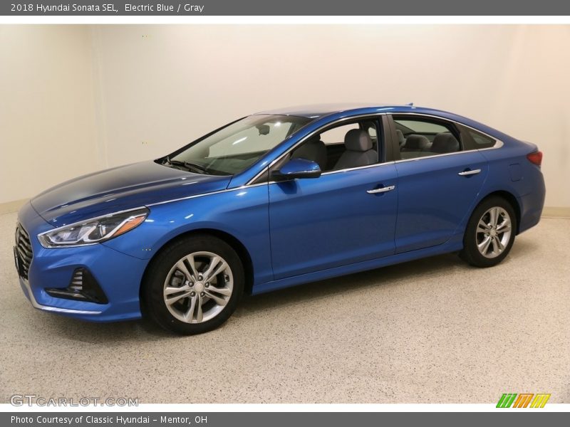 Electric Blue / Gray 2018 Hyundai Sonata SEL