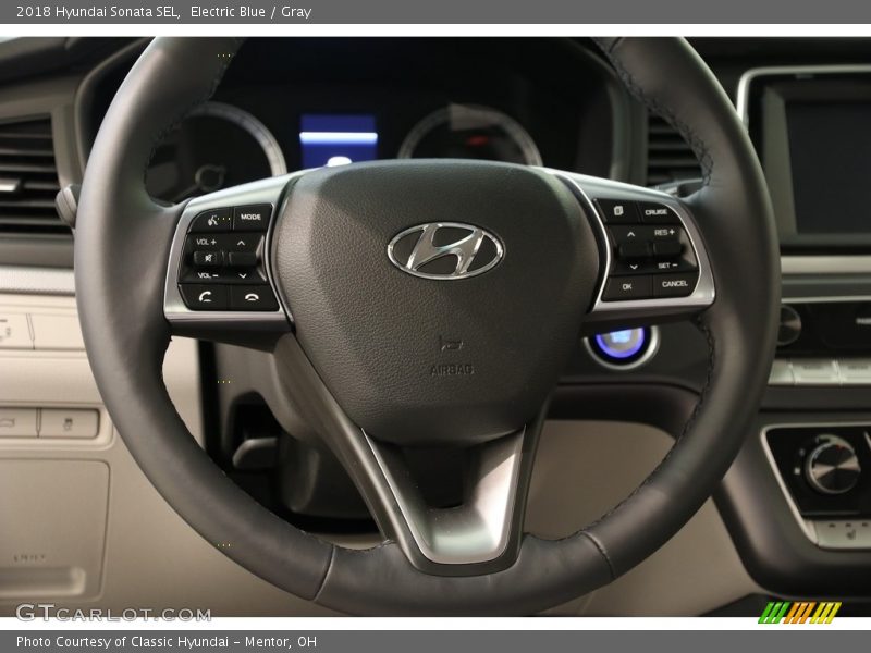 Electric Blue / Gray 2018 Hyundai Sonata SEL