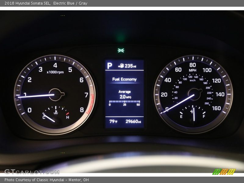 Electric Blue / Gray 2018 Hyundai Sonata SEL